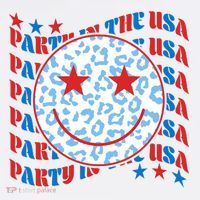 Retro Party In The USA Emoji Smiley Baby Bodysuit thumb 2