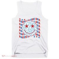 Retro Party In The USA Emoji Smiley Tank Top thumb 0