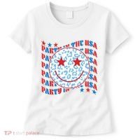 Retro Party In The USA Emoji Smiley Women's T-Shirt thumb 0