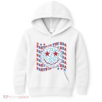 Retro Party In The USA Emoji Smiley Kids Hoodie thumb 0