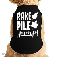 Rake Pile Jump Fall Lover Doggie Tank thumb 0