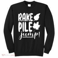 Rake Pile Jump Fall Lover Sweatshirt thumb 0