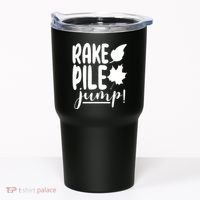 Rake Pile Jump Fall Lover Tumbler thumb 0