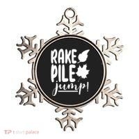 Rake Pile Jump Fall Lover Ornament thumb 0