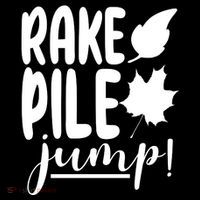 Rake Pile Jump Fall Lover Ornament thumb 1