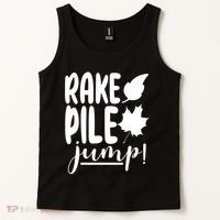 Rake Pile Jump Fall Lover Tank Top thumb 2