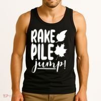 Rake Pile Jump Fall Lover Tank Top thumb 3