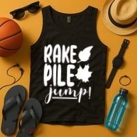 Rake Pile Jump Fall Lover Tank Top thumb 4