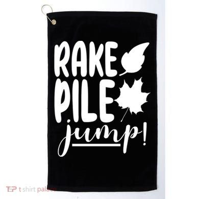 Rake Pile Jump Fall Lover Golf Towel