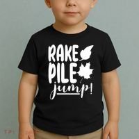Rake Pile Jump Fall Lover Toddler T-Shirt thumb 2