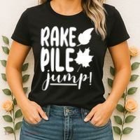 Rake Pile Jump Fall Lover Women's T-Shirt thumb 2