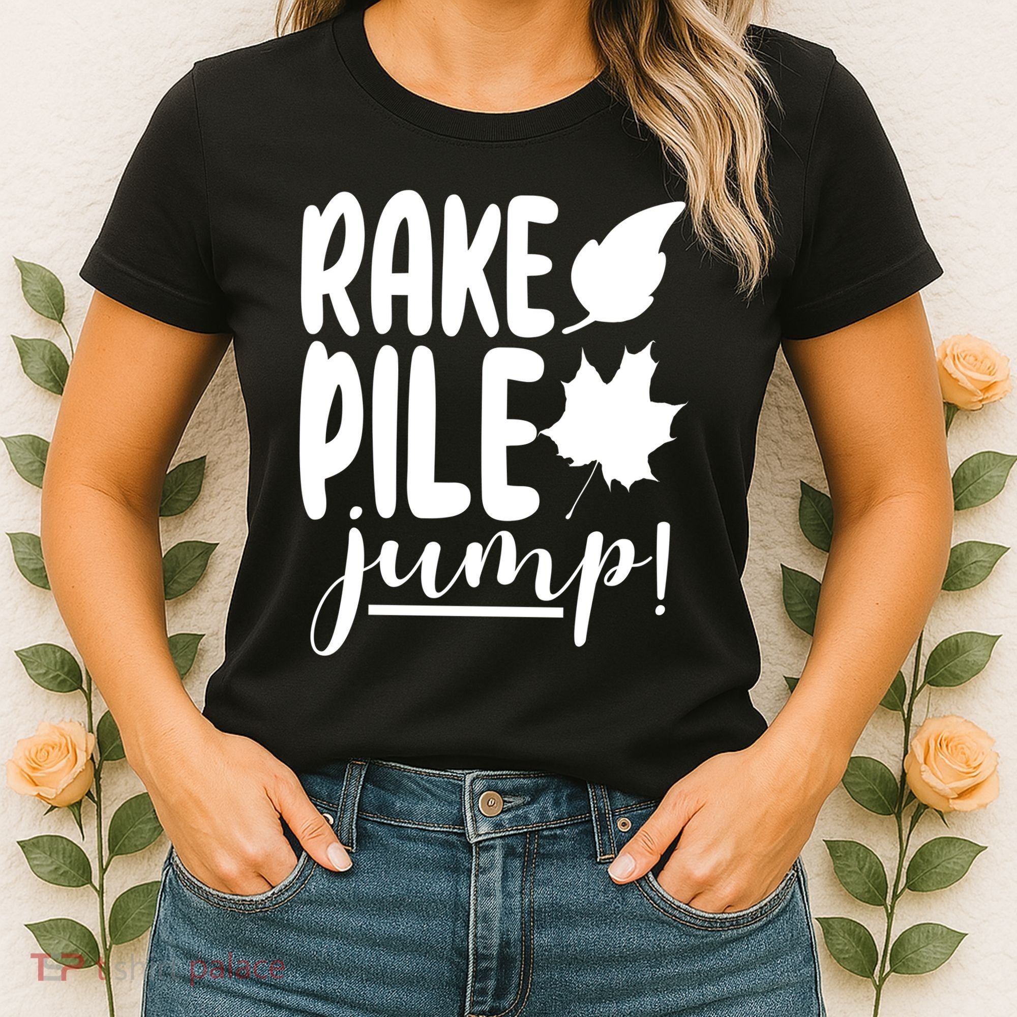 Rake Pile Jump Fall Lover Women's T-Shirt
