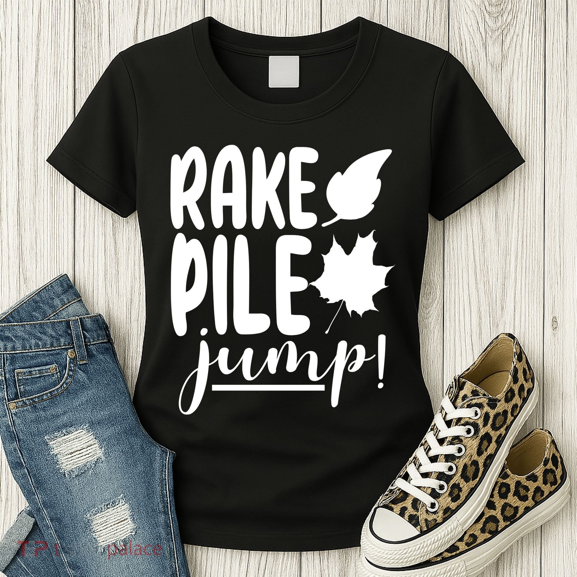 Rake Pile Jump Fall Lover Women's T-Shirt