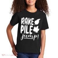 Rake Pile Jump Fall Lover Kids T-Shirt thumb 2