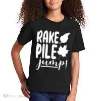 Rake Pile Jump Fall Lover Kids T-Shirt thumb 2