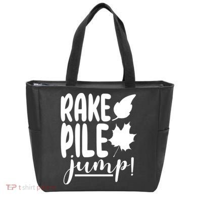 Rake Pile Jump Fall Lover Tote Bag