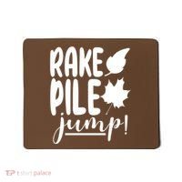 Rake Pile Jump Fall Lover Mousepad thumb 0