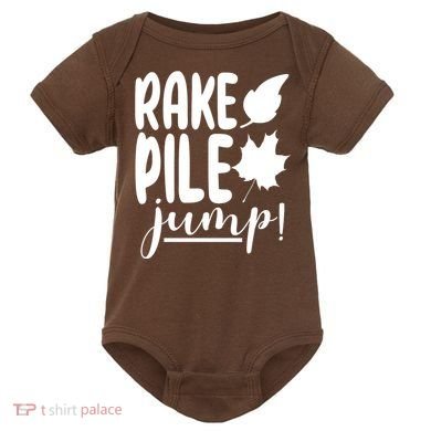 Rake Pile Jump Fall Lover Baby Bodysuit