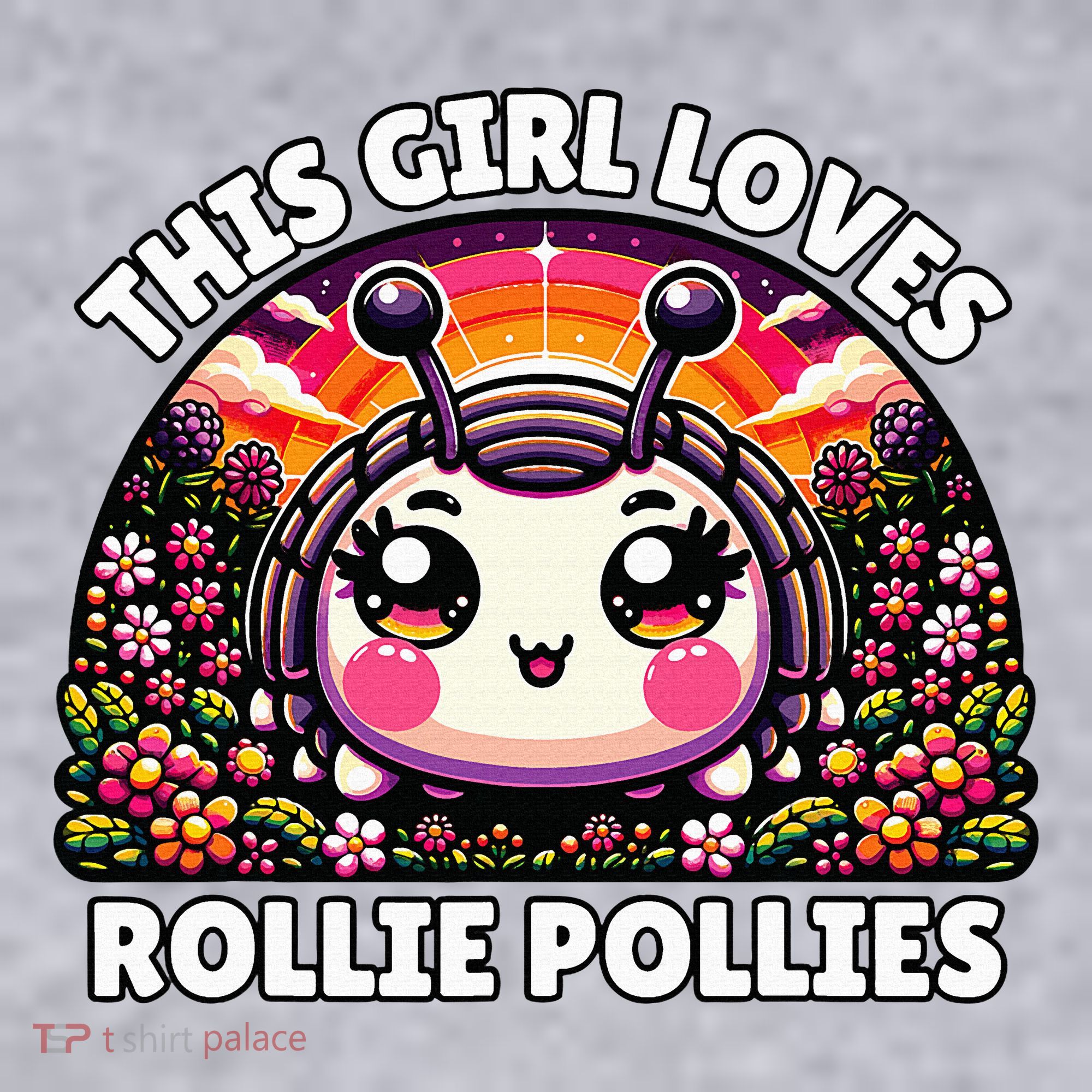 Roly Poly Kawaii Pill Bug This Girl Loves Rollie Pollies Women's Sweatshirt