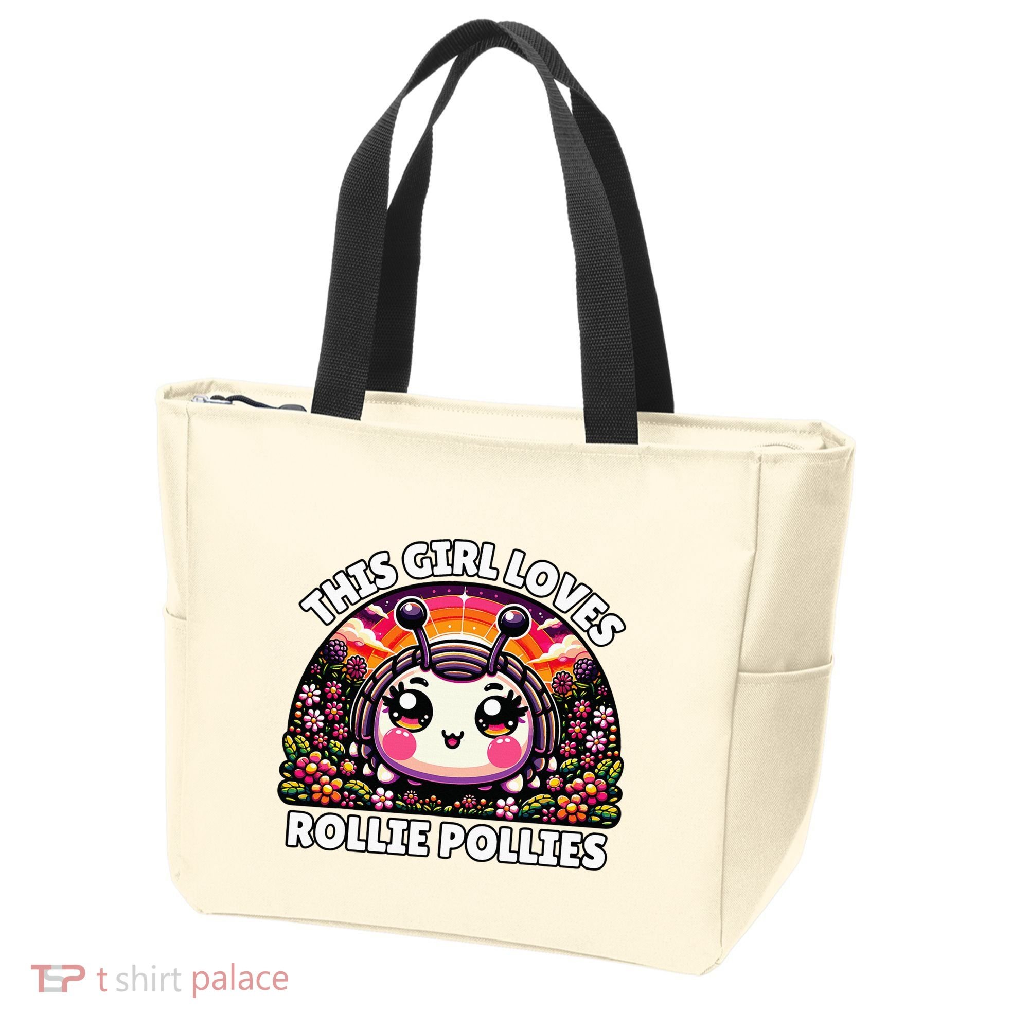 Roly Poly Kawaii Pill Bug This Girl Loves Rollie Pollies Tote Bag