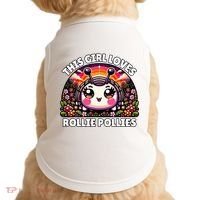 Roly Poly Kawaii Pill Bug This Girl Loves Rollie Pollies Doggie Tank thumb 0