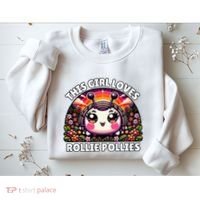 Roly Poly Kawaii Pill Bug This Girl Loves Rollie Pollies Sweatshirt thumb 2