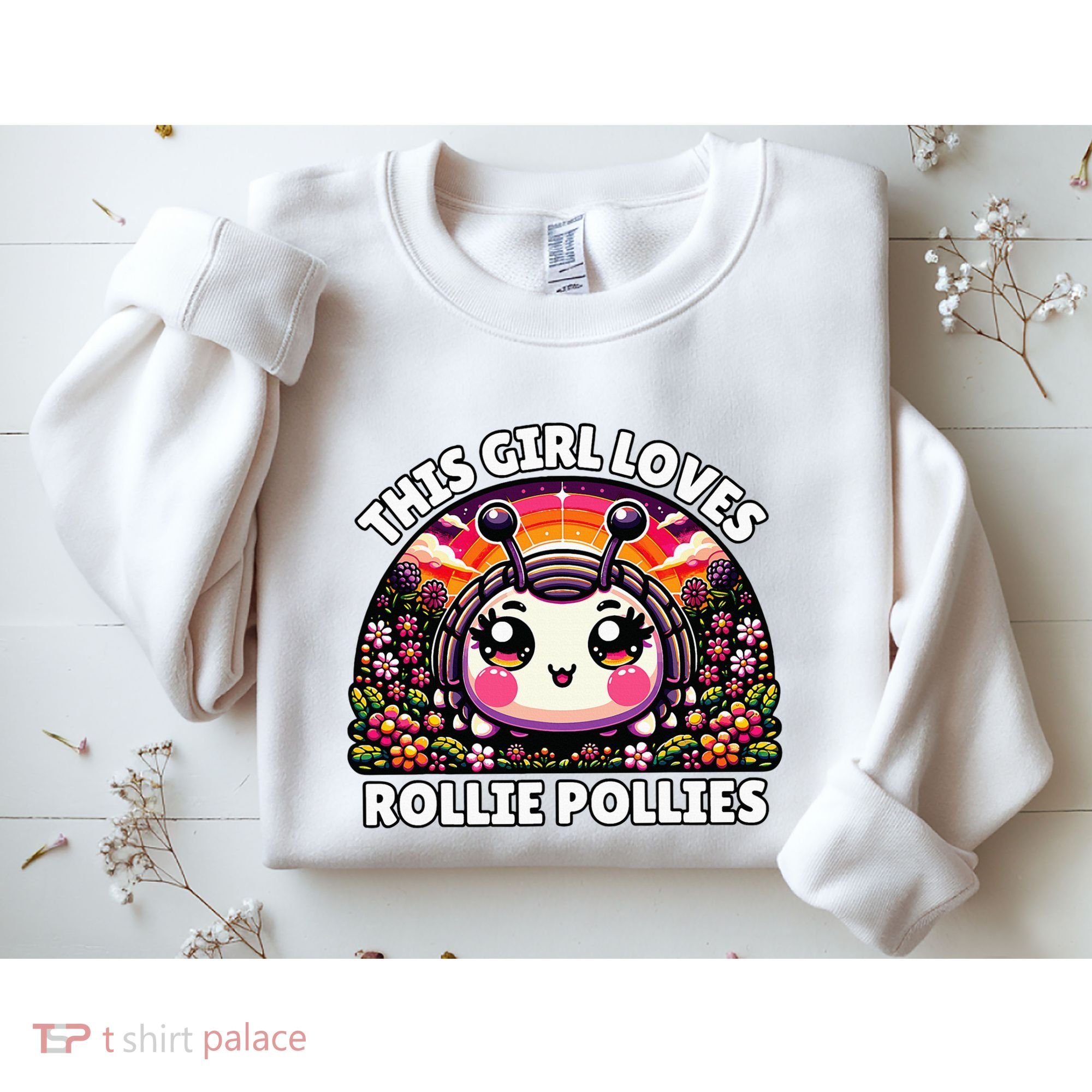 Roly Poly Kawaii Pill Bug This Girl Loves Rollie Pollies Sweatshirt