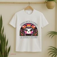 Roly Poly Kawaii Pill Bug This Girl Loves Rollie Pollies T-Shirt thumb 2