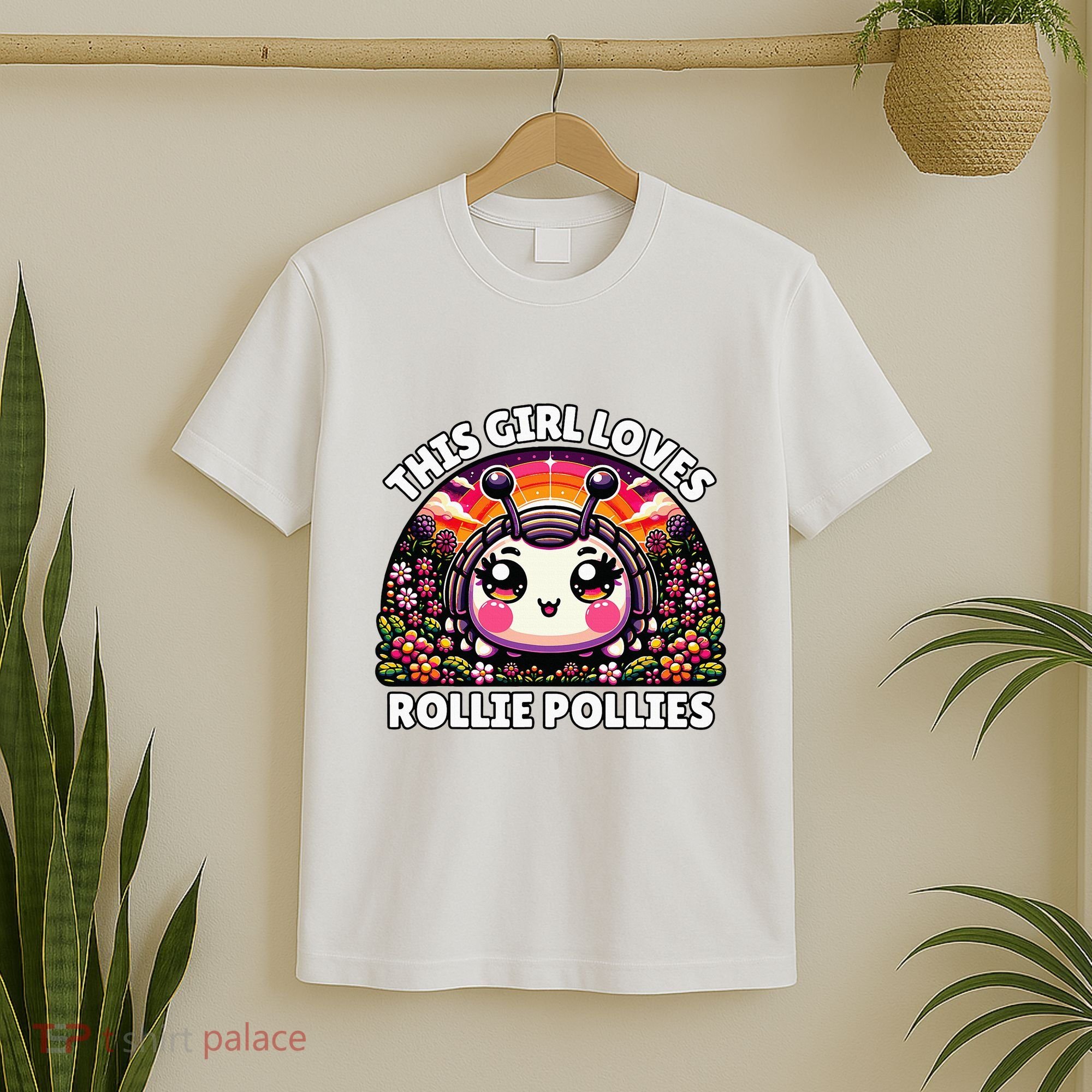 Roly Poly Kawaii Pill Bug This Girl Loves Rollie Pollies T-Shirt