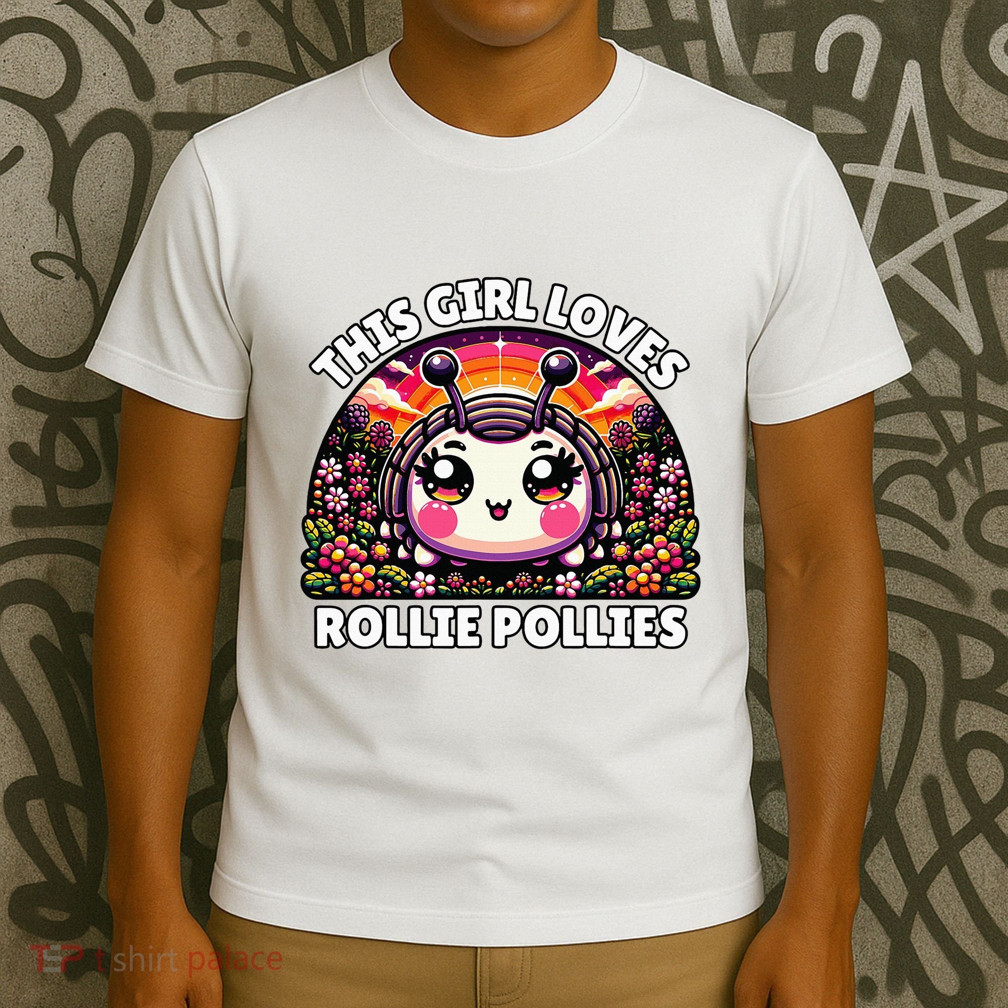Roly Poly Kawaii Pill Bug This Girl Loves Rollie Pollies T-Shirt