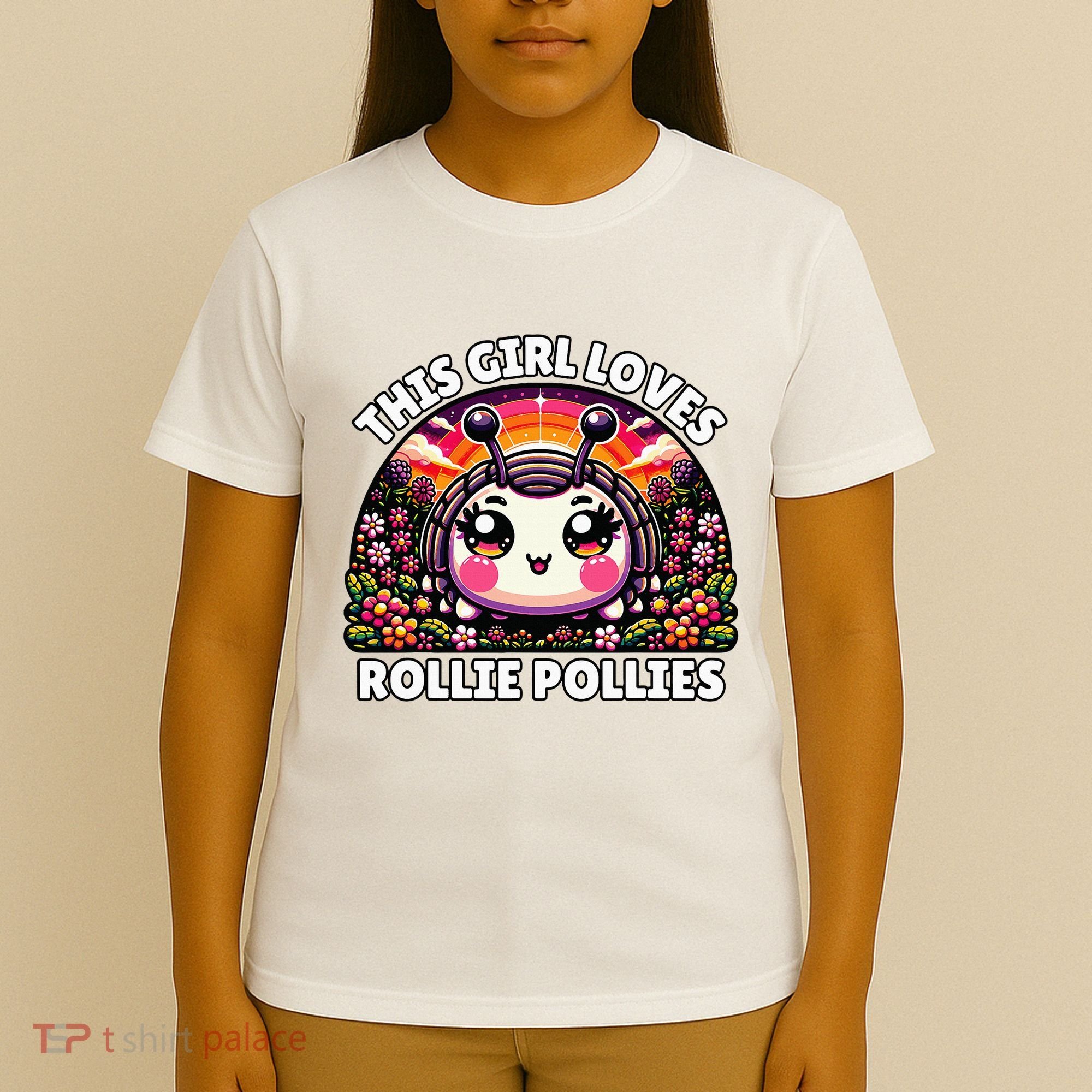 Roly Poly Kawaii Pill Bug This Girl Loves Rollie Pollies T-Shirt