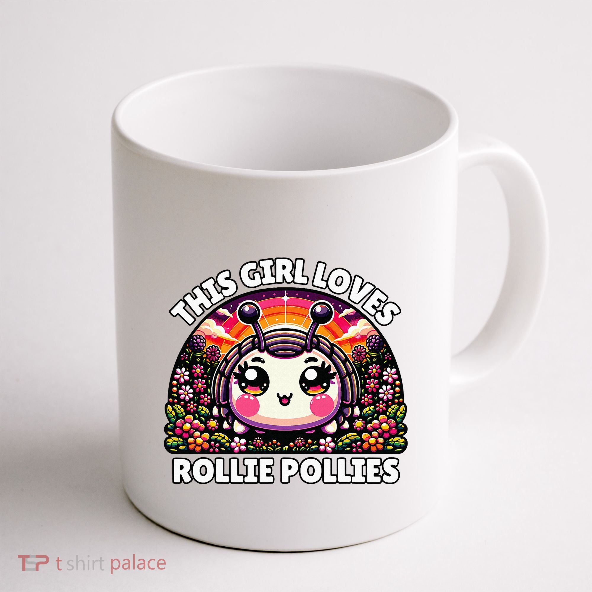 Roly Poly Kawaii Pill Bug This Girl Loves Rollie Pollies Coffee Mug