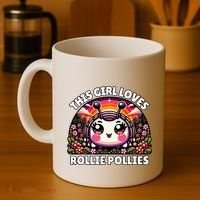 Roly Poly Kawaii Pill Bug This Girl Loves Rollie Pollies Coffee Mug thumb 4