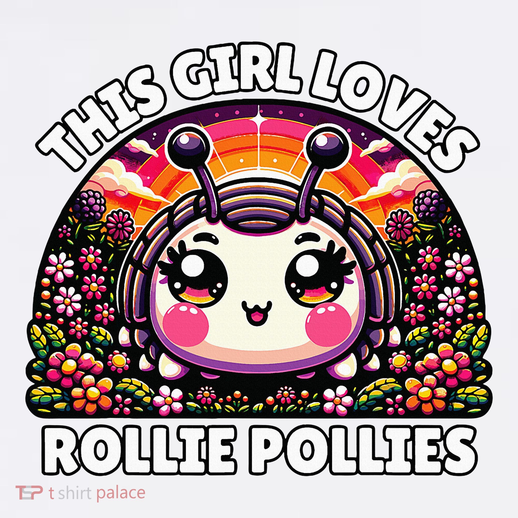Roly Poly Kawaii Pill Bug This Girl Loves Rollie Pollies Women's Hoodie