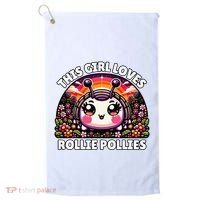 Roly Poly Kawaii Pill Bug This Girl Loves Rollie Pollies Golf Towel thumb 0