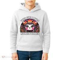 Roly Poly Kawaii Pill Bug This Girl Loves Rollie Pollies Kids Hoodie thumb 4