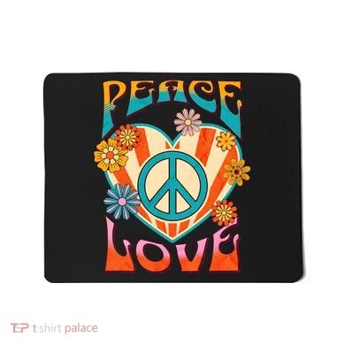 Retro Peace Love Peace Sign 60s 70s Hippie Style Mousepad