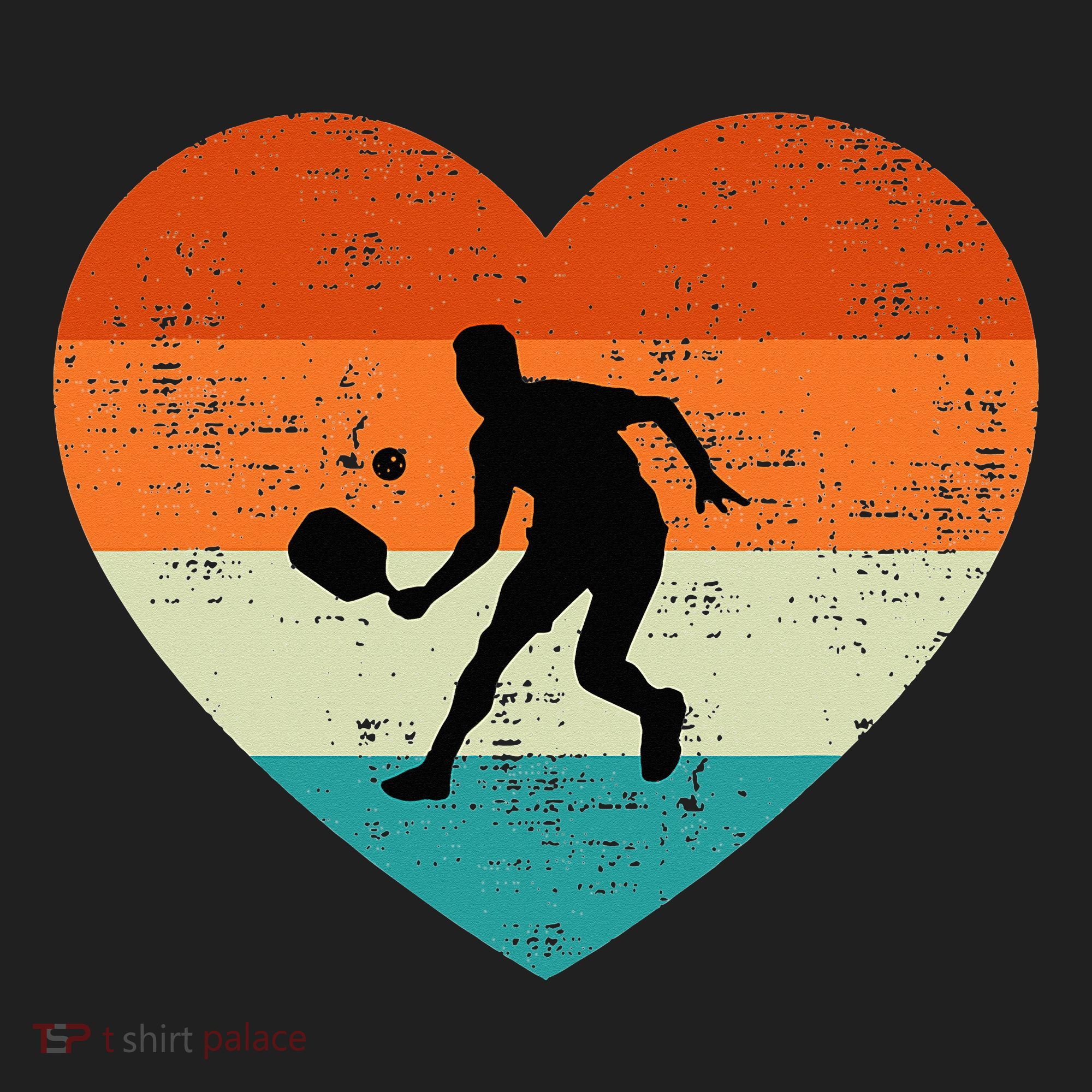 Retro Pickleball Lovers Heart Love Valentines Day Women's Sweatshirt