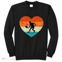 Retro Pickleball Lovers Heart Love Valentines Day Sweatshirt thumb 0