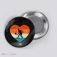 Retro Pickleball Lovers Heart Love Valentines Day Button thumb 0