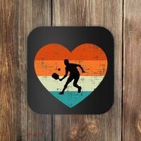 Retro Pickleball Lovers Heart Love Valentines Day Coaster thumb 0