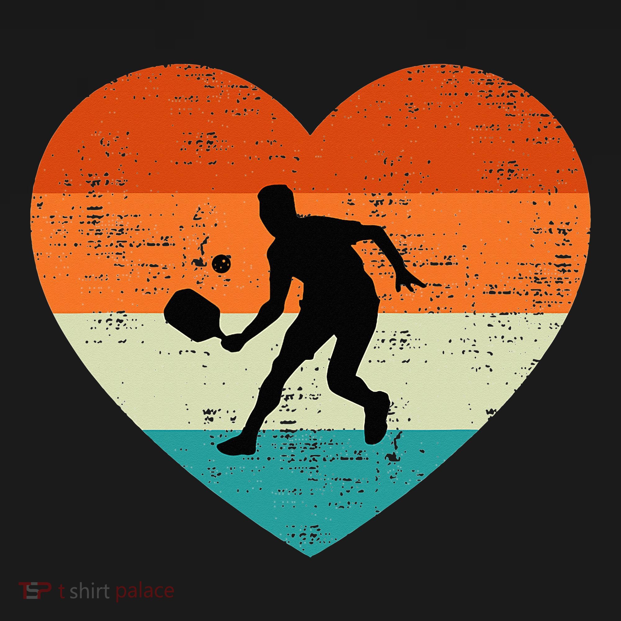 Retro Pickleball Lovers Heart Love Valentines Day Women's Hoodie