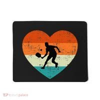 Retro Pickleball Lovers Heart Love Valentines Day Mousepad thumb 0