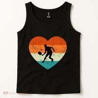 Retro Pickleball Lovers Heart Love Valentines Day Tank Top thumb 2