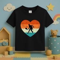 Retro Pickleball Lovers Heart Love Valentines Day Toddler T-Shirt thumb 3