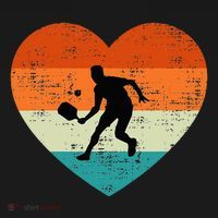 Retro Pickleball Lovers Heart Love Valentines Day Visor thumb 3
