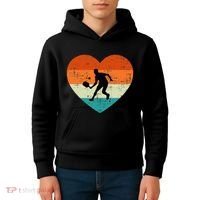 Retro Pickleball Lovers Heart Love Valentines Day Kids Hoodie thumb 4