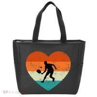 Retro Pickleball Lovers Heart Love Valentines Day Tote Bag thumb 0