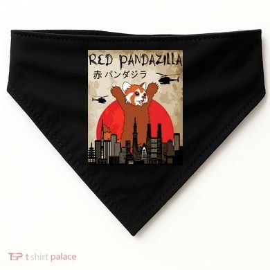 Red Panda Lover, Funny Red Pandazilla USA-Made Doggie Bandana