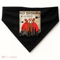 Red Panda Lover, Funny Red Pandazilla USA-Made Doggie Bandana thumb 0